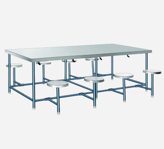 Stainless Steel Canteen Dining Table Set