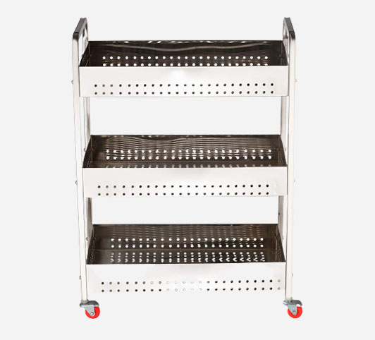 Vegetable Tray Stacking Trolly